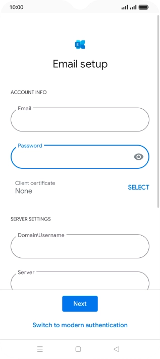 To turn on the function, press SELECT and follow the instructions on the screen to install the required certificate.