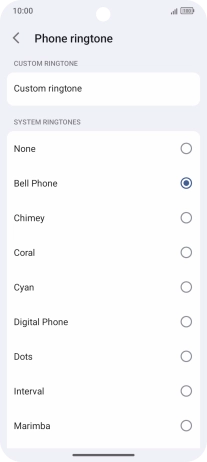 Press the required ring tones to hear them.