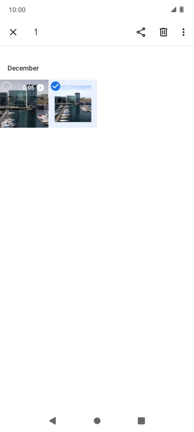 Press the required pictures or video clips.