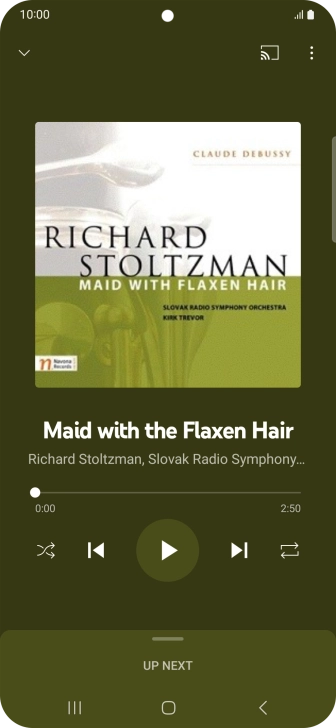 Press arrow right to go to the next audio file.