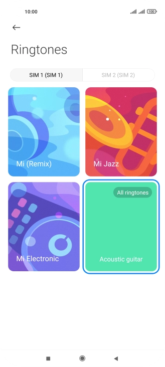 Press the required SIM.