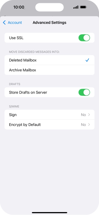 Press the indicator next to 