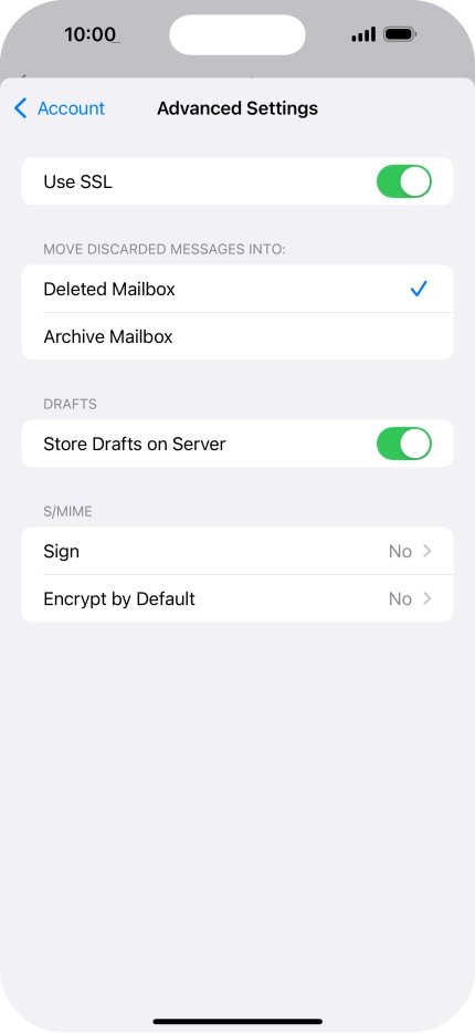 Press the indicator next to 