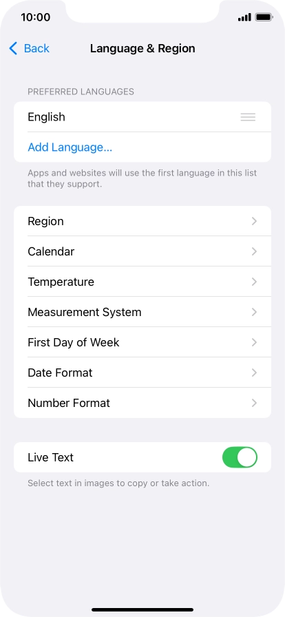 Press Add Language....