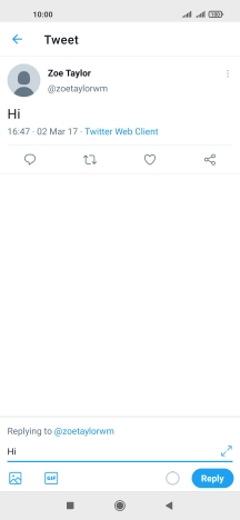 Write your reply and press Reply.