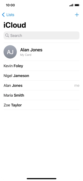 Press the new contact icon.