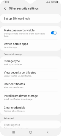 Press Set up SIM card lock.