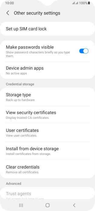 Press Set up SIM card lock.