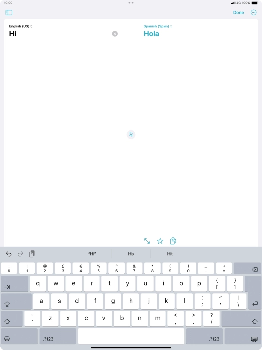 Press the enter icon.