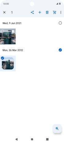 Press the share icon. Press the share icon.