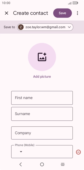 Press the address book drop down list.