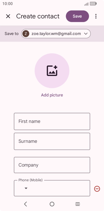 Press the address book drop down list.
