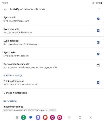 Press the field next to 