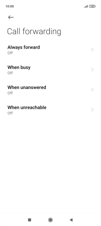 Press the required divert type.