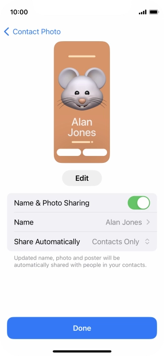 Press the indicator next to 