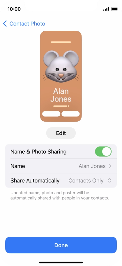 Press the indicator next to 