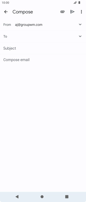 Press To and key in the first letters of the recipient's name.