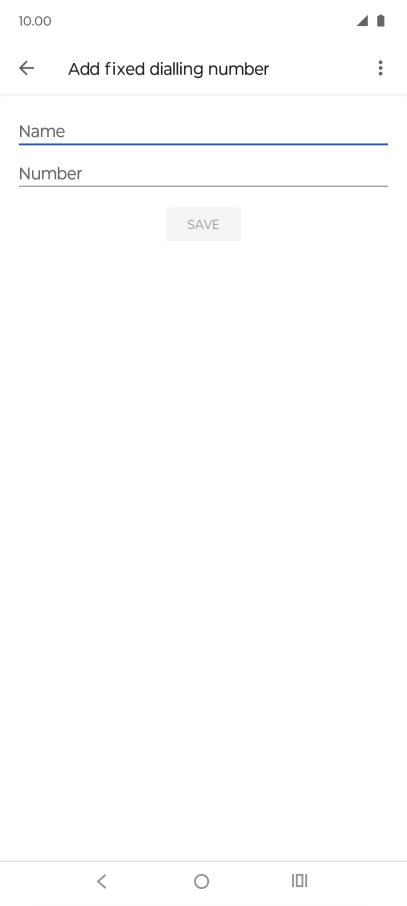 Press Name and key in the required name. Press Name and key in the required name.