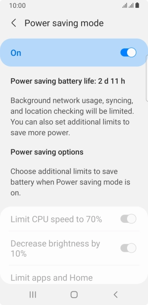 Press the Home key to return to the home screen.