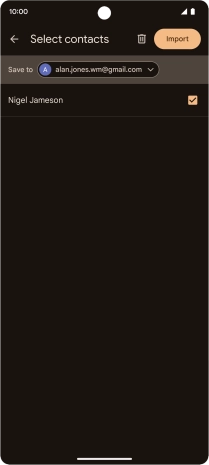 Press the fields next to the required contacts to select them.