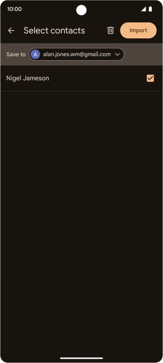 Press the fields next to the required contacts to select them.