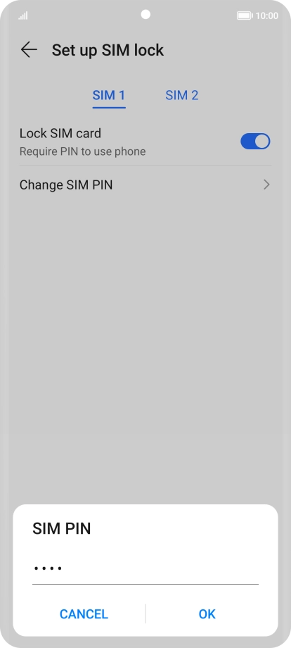 Key in a new four-digit PIN and press OK.