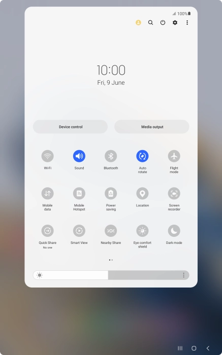 Press the settings icon. Press the settings icon.