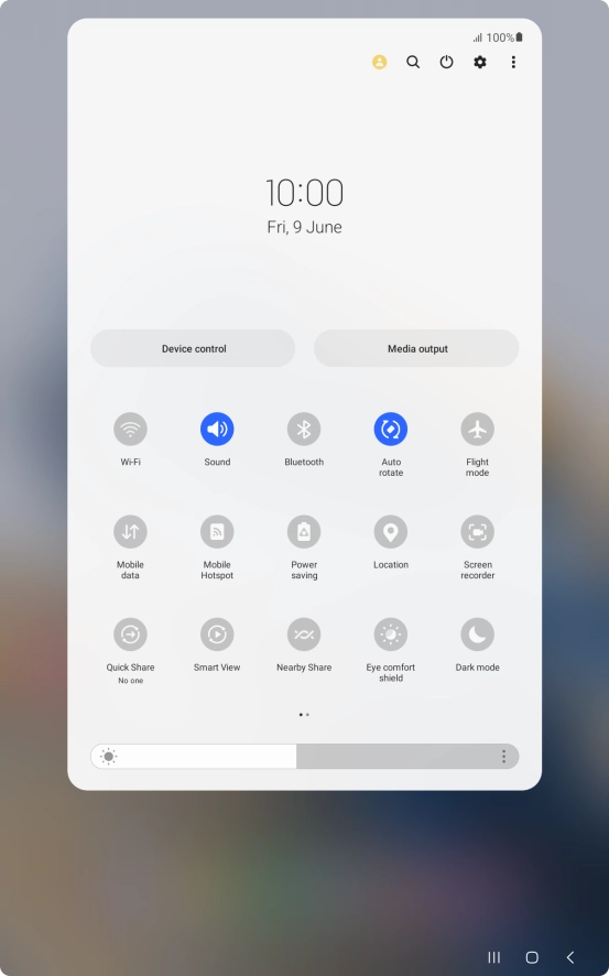 Press the settings icon. Press the settings icon.