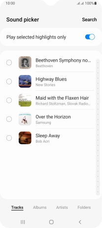 Press the required ring tones to hear them. Press the required ring tones to hear them.