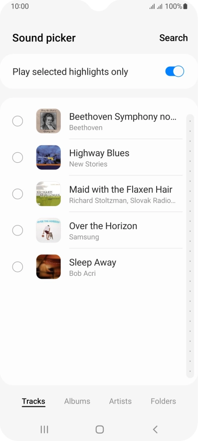 Press the required ring tones to hear them. Press the required ring tones to hear them.