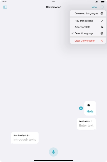 Press Clear Conversation.