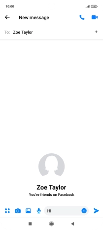 Write the required message and press the send icon. Write the required message and press the send icon.