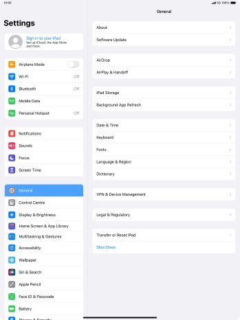 Press Sign in to your iPad. Press Sign in to your iPad.
