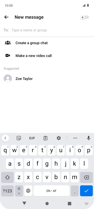 Press the field next to 