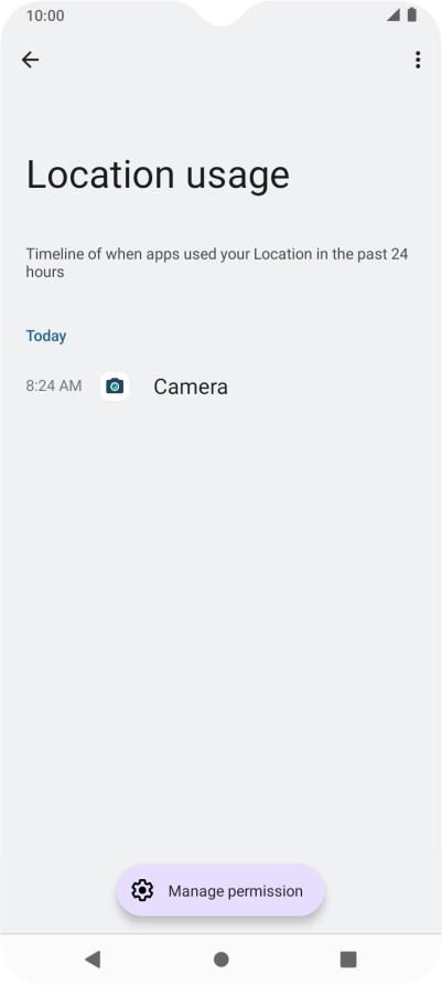 The total app activity for the selected phone function is displayed.
