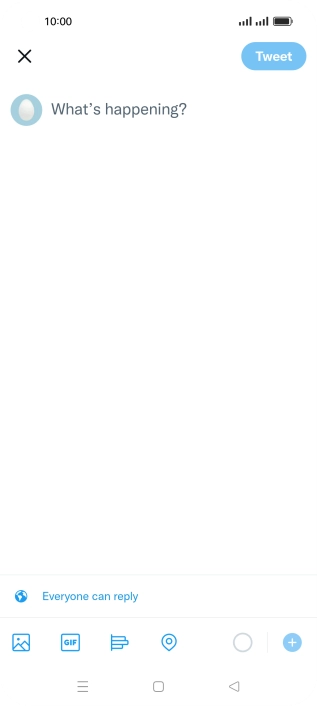 Press the text input field.