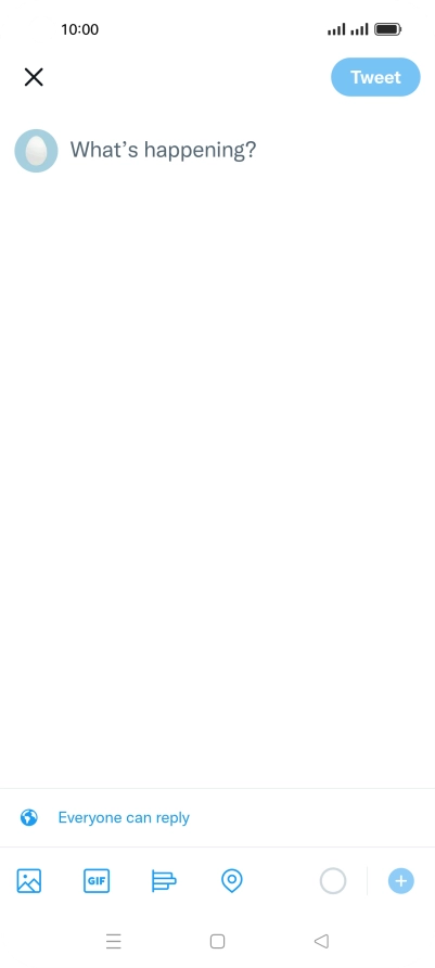 Press the text input field.