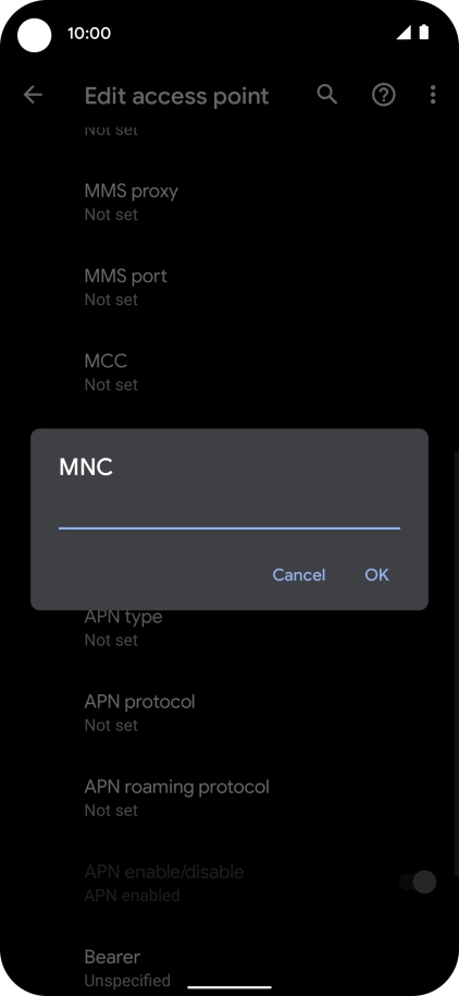 Key in 15 and press OK.