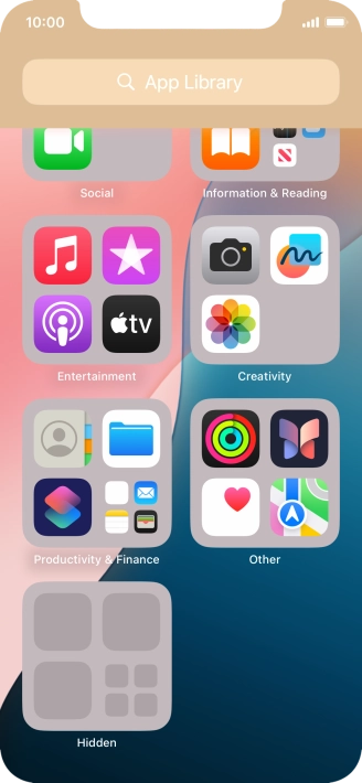 The app is now placed in the Hidden folder in the App Library.