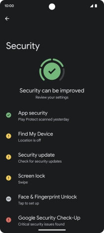 Press Face & Fingerprint Unlock.