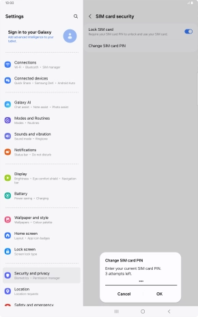 Key in your current PIN and press OK.