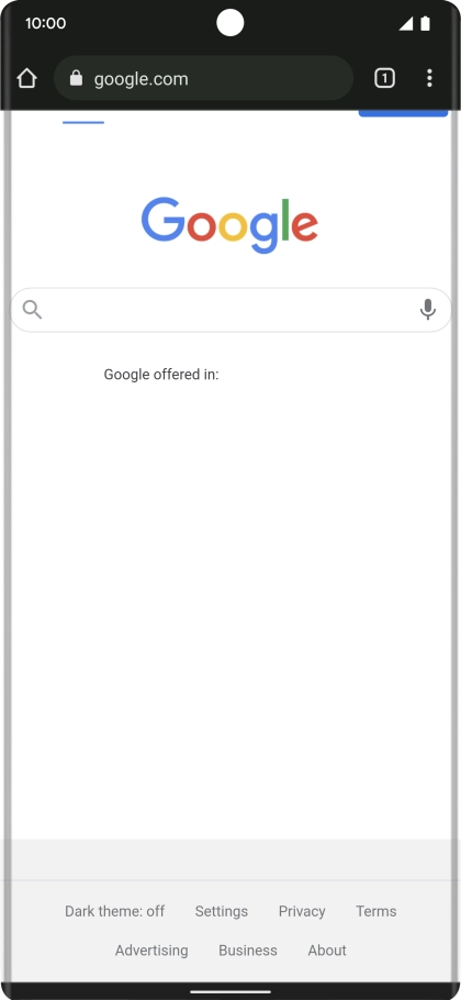 Press the address bar.