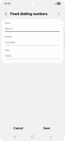 Press Name and key in the required name.