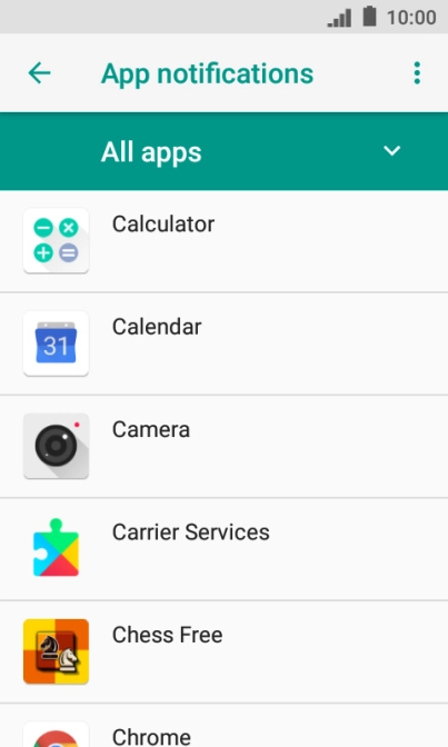 Press the required app.