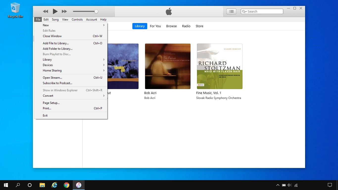 Click Add File to Library... to add one file at a time.