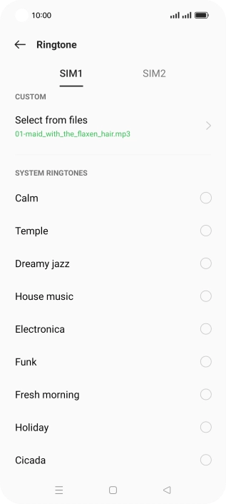 Press the Home key to return to the home screen.