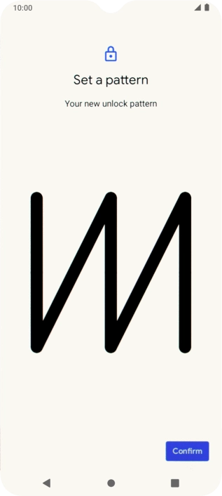 Repeat the selected phone lock code and press Confirm. Repeat the selected phone lock code and press Confirm.