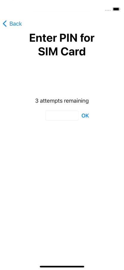 If your SIM is locked, key in your PIN and press OK.