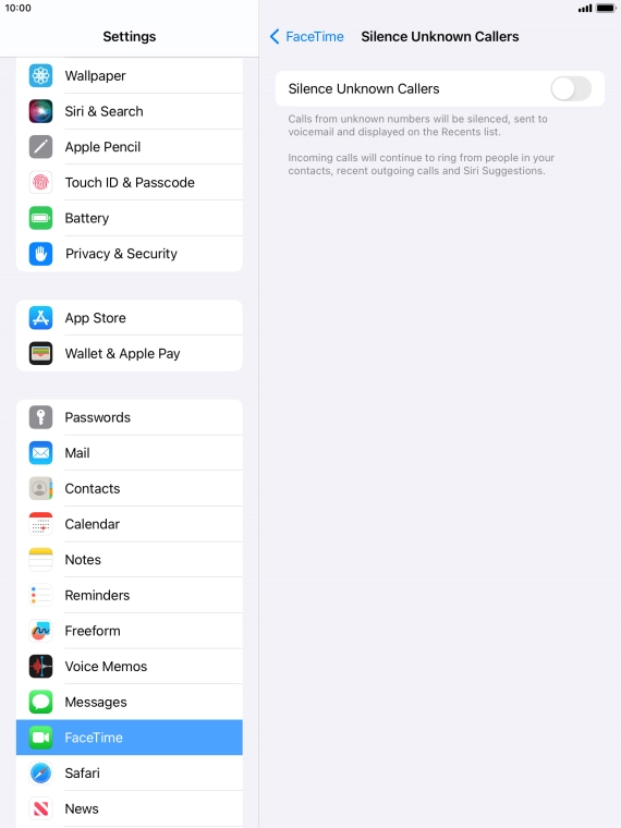 Press the indicator next to 