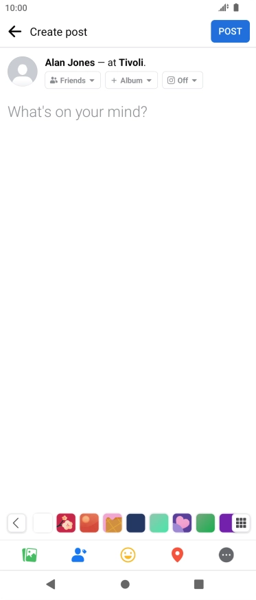 Press the text input field.